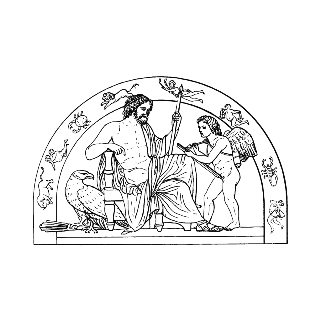 Zeus Dictates Laws to Eros