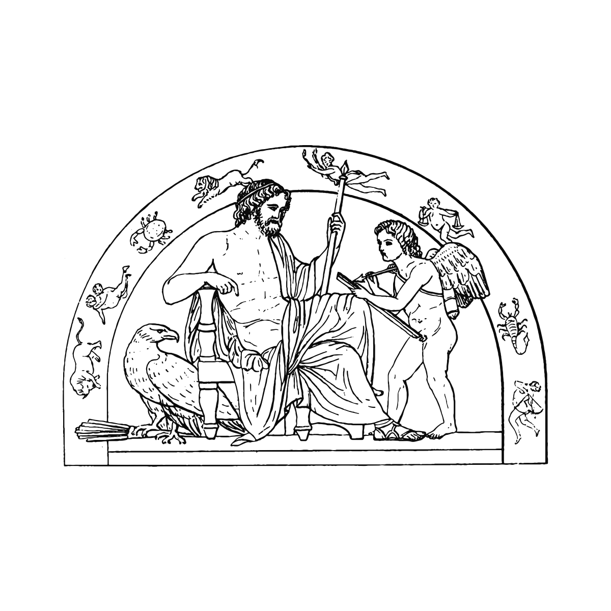Zeus Dictates Laws to Eros